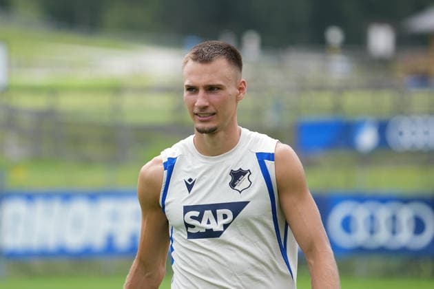 August 6, 2026, Seefeld Stadium, Seefeld, TSG Hoffenheim Training Camp in Seefeld 2026, Tim Lemperle Hoffenheim Photo by Hasan Bratic DeFodi Images