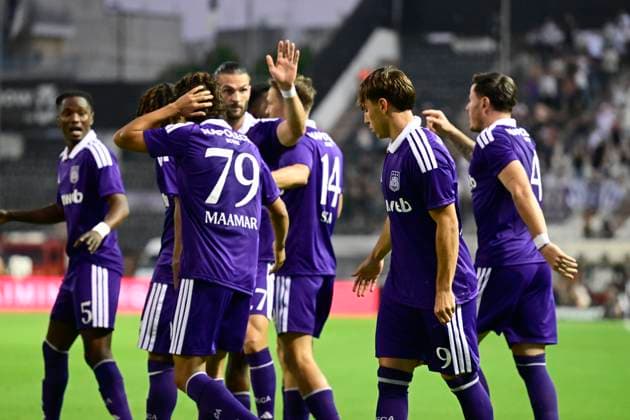 PAOK v RSC Anderlecht - UEFA Europa League THESSALONIKI, GREECE - AUGUST 06 : Cvetkovic Mihajlo forward of RSC Anderlecht celebrates scoring a goal during the UEFA Europa League third qualifying round1st leg match between PAOK and RSC Anderlecht on August 6, 2026 in Thessaloniki, Greece, 06 08 2026 Thessaloniki Greece  Copyright: xJanxDexMeuleneirx