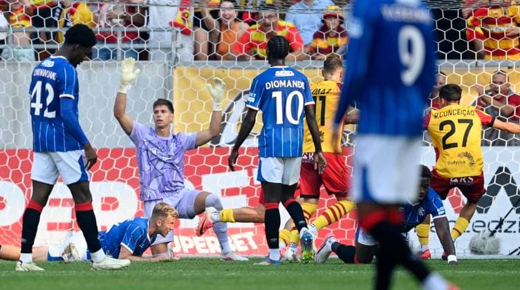 Ivor Pandur of Rangers reacts. Jagiellonia Bialystok v Rangers, UEFA Europa League, 3rd Qualifying Round, Football, Chorten Arena, Biaystok, Poland - 06 Aug 2026Bialystok Chorten Arena Scotland Portugal  Copyright: xAdamxNurkiewicz Shutterstockx 17050170ca