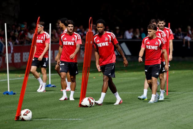 The roster of the men s first team at 1 FC Köln s public training session at Geißbockheim in Cologne, August 6, 2026. DFL and DFB regulations prohibit any use of photographs as image sequences and or quasi-video. NRW, Germany Copyright: xChristophxHardtx