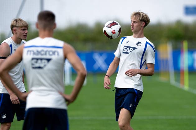 Max Moerstedt, TSG Hoffenheim, 09, TSG Hoffenheim, soccer, training camp, preseason, 2026–2027 season, GER, August 6, 2026, Eibner Press Photo Andreas Ulmer TSG Hoffenheim, soccer, training camp, preseason, 2026–2027 season, GER, August 6, 2026, Copyright: xEibner-Pressefoto AndreasxUlmerx EP_AUR