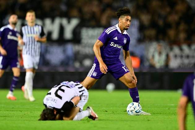 PAOK v RSC Anderlecht - UEFA Europa League THESSALONIKI, GREECE - AUGUST 06 : Saliba Nathan midfielder of RSC Anderlecht during the UEFA Europa League third qualifying round1st leg match between PAOK and RSC Anderlecht on August 6, 2026 in Thessaloniki, Greece, 06 08 2026 Thessaloniki Greece  Copyright: xJanxDexMeuleneirx