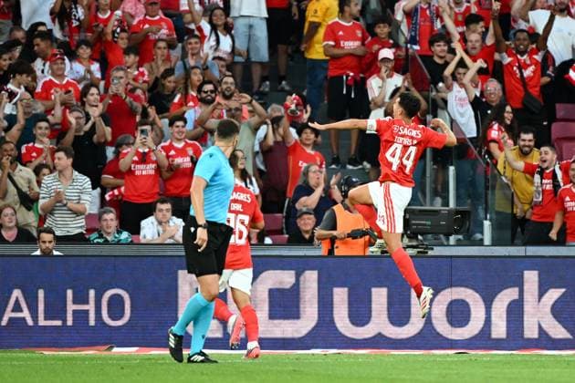 Tomas Araujo of Benfica celebrates their goal to make it 2-0 to Benfica Benfica v Hearts, UEFA Europa League, 3rd Qualifying Round, Football, Estadio da Luz, Lisbon, Portugal - 06 Aug 2026Lisbon Estadio da Luz Scotland Portugal  Copyright: xZedxJameson Shutterstockx 17050166ao