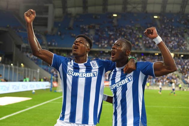 POZNAN 06.08.2026 I MECZ III RUNDA ELIMINACYJNA LIGA EUROPY SEZON 2026 27: LECH POZNAN - KI KLAKSVIK --- UEFA EUROPA LEAGUE THIRD QUALIFYING ROUND MATCH FIRST LEG SEASON 2026 27: LECH POZNAN - KI KLAKSVIK NZ TERRY YEGBE YANNICK AGNERO FOT. PATRYK PINDRAL 400MM.PL NEWSPIX.PL --- newspix.pl 