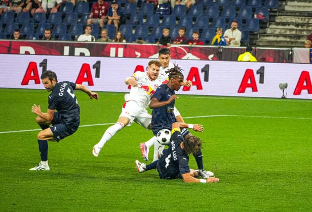 Soccer Austria UEFA Europa League Qualifying 2026–2027, Round 3, August 6, 2026, FC Red Bull Salzburg (RB), Austria vs. Pafos FC, Cyprus, Red Bull Arena, Wals-Siezenheim, Austria, David Luiz Copyright: xLukasxBierederx