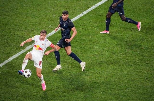 Soccer Austria UEFA Europa League Qualifying 2026–2027, Round 3, August 6, 2026, FC Red Bull Salzburg (RB), Austria vs. Pafos FC, Cyprus, Red Bull Arena, Wals-Siezenheim, Austria, Nikolas Veratschnig, FC Red Bull Salzburg Copyright: xLukasxBierederx