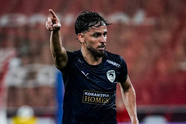 Soccer Austria UEFA Europa League Qualifying 2026–2027, Round 3, August 6, 2026, FC Red Bull Salzburg (Austria) vs. Pafos FC (Cyprus), Red Bull Arena, Wals-Siezenheim, Austria, Gabriel Biel, Pafos FC Copyright: xLUKAxKOLANOVICx