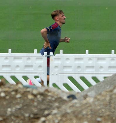 August 6, 2026, FC Bayern Munich, Training, Säbenerstrasse, Munich, Soccer, Sports, Pictured: Lennart Karl of FC Bayern Munich with a back problem