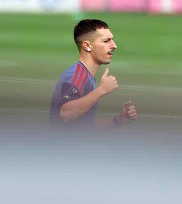 August 6, 2026, FC Bayern Munich, Training, Säbenerstrasse, Munich, Soccer, Sports, Pictured: Bryan Zaragoza giving a thumbs-up, FC Bayern Munich