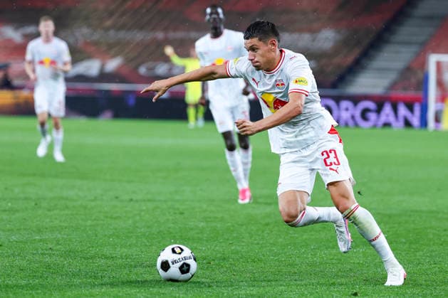 SOCCER - UEFA EL, RBS vs Pafos SALZBURG,AUSTRIA,06.AUG.26 - SOCCER - UEFA Europa League, qualification, Red Bull Salzburg vs Pafos FC. Image shows Damir Redzic (RBS).  GEPAxpictures xDavidxGeieregger