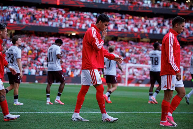 Enzo Barrenechea seen during UEFA Europa League qualifying game between teams of SL Benfica and Heart of Midlothian FC (Maciej Rogowski Ball Raw Images PT) Lisbon Estadio Da Luz Portugal Copyright: xMaciejxRogowskix maciejrogowski_slbenfica_hearts_2627_5-37