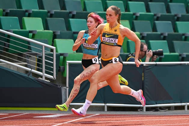World Athletics U20 Championships, Oregon 2026, EUGENE, UNITED STATES OF AMERICA AUGUST 7, 2026 Eni Kuske (GER) competing in the 400m during the World Athletics U20 Championships Oregon 2026 at Hayward Field on August 7, 2026, in Eugene, United States of America Copyright: xBEAUTIFULxSPORTS DecaxText&Bildx