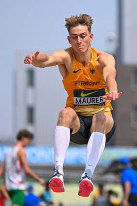 World Athletics U20 Championships Oregon 2026 EUGENE, UNITED STATES OF AMERICA AUGUST 7, 2026 Benedikt Maurer (GER) competing in the triple jump during the World Athletics U20 Championships Oregon 2026 at Hayward Field on August 7, 2026, in Eugene, United States of America Copyright: xBEAUTIFULxSPORTS DecaxText&Bildx