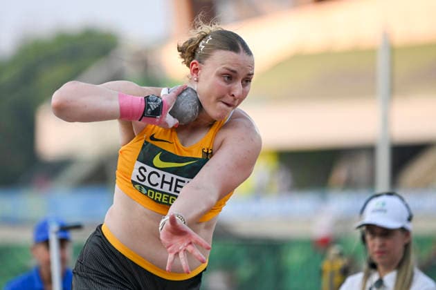 World Athletics U20 Championships Oregon 2026 EUGENE, UNITED STATES OF AMERICA AUGUST 7, 2026 Emily Scherf of Germany wins bronze in the shot put during the World Athletics U20 Championships Oregon 2026 at Hayward Field on August 7, 2026, in Eugene, United States of America Copyright: xBEAUTIFULxSPORTS DecaxText&Bildx