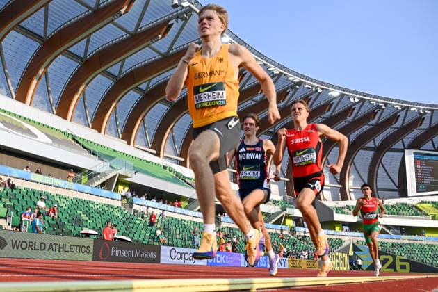 World Athletics U20 Championships Oregon 2026 EUGENE, UNITED STATES OF AMERICA AUGUST 7, 2026 Finn Jakob Merheim (GER) competes in the 1500m during the World Athletics U20 Championships Oregon 2026 at Hayward Field on August 7, 2026, in Eugene, United States of America Copyright: xBEAUTIFULxSPORTS DecaxText&Bildx