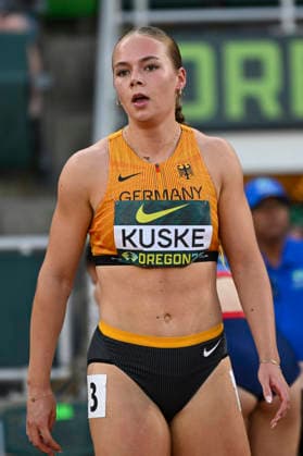 World Athletics U20 Championships, Oregon 2026, EUGENE, UNITED STATES OF AMERICA AUGUST 7, 2026 Eni Kuske (GER) competing during the World Athletics U20 Championships Oregon 2026 at Hayward Field on August 7, 2026, in Eugene, United States of America Copyright: xBEAUTIFULxSPORTS DecaxText&Bildx