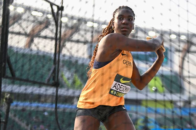 World Athletics U20 Championships, Oregon 2026 EUGENE, UNITED STATES OF AMERICA AUGUST 7, 2026 Favour Adesokan (GER) competes in the discus throw during the World Athletics U20 Championships Oregon 2026 at Hayward Field on August 7, 2026, in Eugene, United States of America Copyright: xBEAUTIFULxSPORTS DecaxText&Bildx