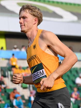 World Athletics U20 Championships Oregon 2026 EUGENE, UNITED STATES OF AMERICA AUGUST 7, 2026 Finn Jakob Merheim (GER) competing in the 1500m during the World Athletics U20 Championships Oregon 2026 at Hayward Field on August 7, 2026, in Eugene, United States of America Copyright: xBEAUTIFULxSPORTS DecaxText&Bildx