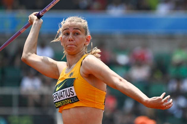 World Athletics U20 Championships, Oregon 2026 EUGENE, UNITED STATES OF AMERICA AUGUST 7, 2026 Elenor Servatius (GER) competing in the javelin throw of the heptathlon during the World Athletics U20 Championships Oregon 2026 at Hayward Field on August 7, 2026, in Eugene, United States of America Copyright: xBEAUTIFULxSPORTS DecaxText&Bildx
