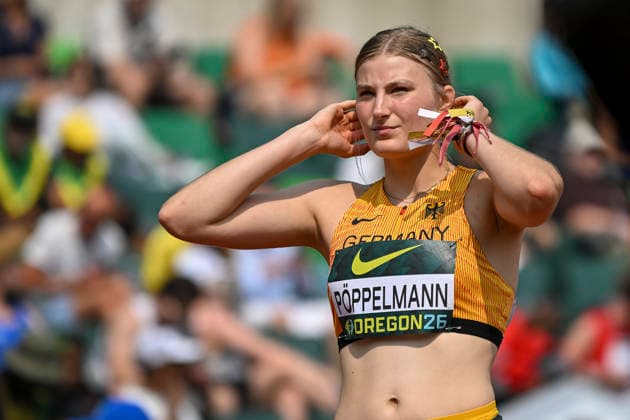 World Athletics U20 Championships, Oregon 2026 EUGENE, UNITED STATES OF AMERICA AUGUST 6, 2026 Lynn Pöppelmann (GER) competing in the high jump during the World Athletics U20 Championships Oregon 2026 at Hayward Field on August 6, 2026, in Eugene, United States of America Copyright: xBEAUTIFULxSPORTS DecaxText&Bildx