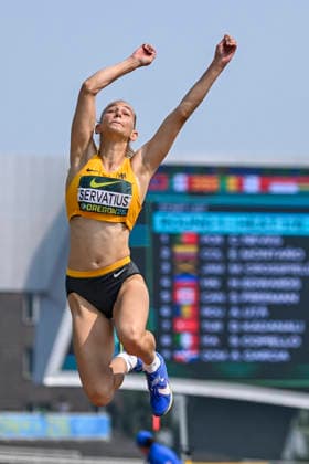 World Athletics U20 Championships, Oregon 2026 EUGENE, UNITED STATES OF AMERICA AUGUST 6, 2026 Elenor Servatius (GER) competing in the long jump as part of the heptathlon during the World Athletics U20 Championships Oregon 2026 at Hayward Field on August 6, 2026, in Eugene, United States of America Copyright: xBEAUTIFULxSPORTS DecaxText&Bildx