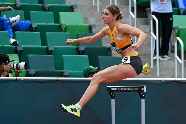 World Athletics U20 Championships Oregon 2026 EUGENE, UNITED STATES OF AMERICA AUGUST 6, 2026 Rebekka Feirle of Germany competing in the 400-meter hurdles during the World Athletics U20 Championships Oregon 2026 at Hayward Field on August 6, 2026, in Eugene, United States of America Copyright: xBEAUTIFULxSPORTS DecaxText&Bildx