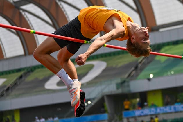 World Athletics U20 Championships Oregon 2026 EUGENE, UNITED STATES OF AMERICA AUGUST 6, 2026 Jacob Thomä (GER) competing in the high jump during the World Athletics U20 Championships Oregon 2026 at Hayward Field on August 6, 2026, in Eugene, United States of America Copyright: xBEAUTIFULxSPORTS DecaxText&Bildx