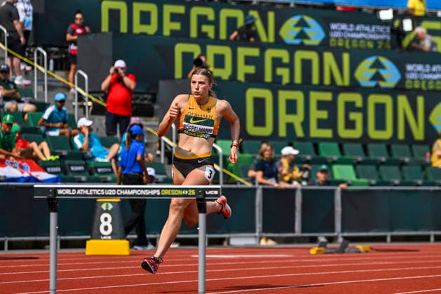World Athletics U20 Championships Oregon 2026 EUGENE, UNITED STATES OF AMERICA AUGUST 6, 2026 Lynn Pöppelmann (GER) competing in the high jump during the World Athletics U20 Championships Oregon 2026 at Hayward Field on August 6, 2026, in Eugene, United States of America Copyright: xBEAUTIFULxSPORTS DecaxText&Bildx