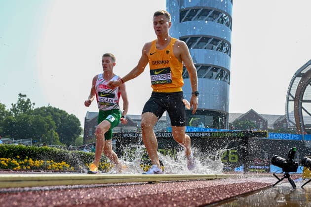 World Athletics U20 Championships Oregon 2026 EUGENE, UNITED STATES OF AMERICA AUGUST 6, 2026 Marco Voggenreiter (GER) competing in the steeplechase during the World Athletics U20 Championships Oregon 2026 at Hayward Field on August 6, 2026, in Eugene, United States of America Copyright: xBEAUTIFULxSPORTS DecaxText&Bildx