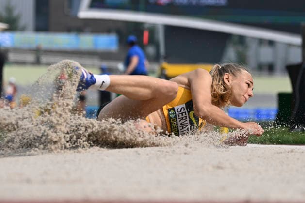 World Athletics U20 Championships, Oregon 2026 EUGENE, UNITED STATES OF AMERICA AUGUST 6, 2026 Elenor Servatius (GER) competing in the long jump event of the heptathlon during the World Athletics U20 Championships Oregon 2026 at Hayward Field on August 6, 2026, in Eugene, United States of America Copyright: xBEAUTIFULxSPORTS DecaxText&Bildx
