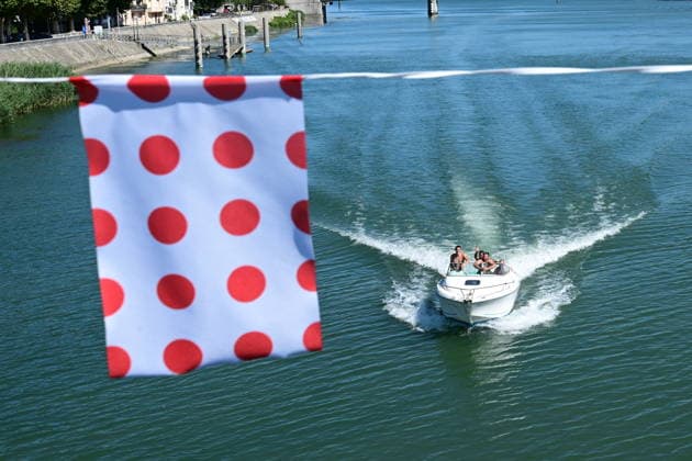 Stage 6 - Women S Tour De France 2026 View of the Rhone River featuring a climber s jersey and a tourist boat during Stage 6 of the 2026 Women s Tour de France, which ran from Montbrison to Tournon-sur-Rhone on August 6, 2026. Cyclist Kim Le Court Pienaar of the AG Insurance-Soudal Team won the stage. Tournon sur Rhone Ardeche France  Copyright: xRomainxDoucelinx originalFilename:doucelin-stage6wo260806_np8ve.jpg