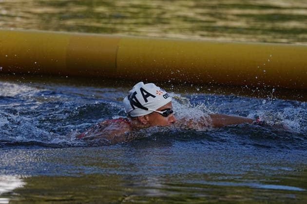 European Championships Paris 2026: Ginevra Taddeucci wins bronze in the Knockout Sprint from Italy, at the European Aquatics Championships Paris 2026, Paris, August 07, 2026 .  Copyright: xGianxMattiaxD Alberto LaPressex