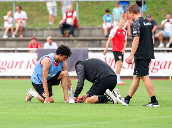 August 7, 2026, Germany, Grassau, Bundesliga, 2026–2027 season, VfB Stuttgart training camp, Ameen Al Dakhil