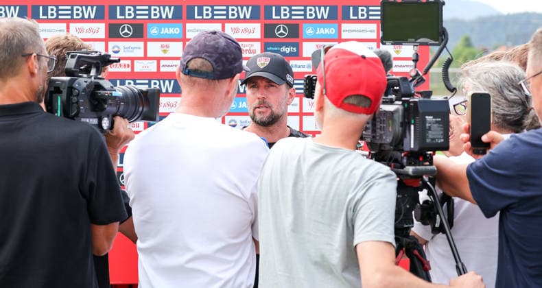 August 7, 2026, Germany, Grassau, Bundesliga, 2026–2027 Season, VfB Stuttgart Training Camp, Interview with VfB Coach Sebastian Hoeneß
