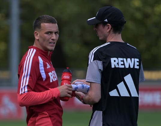August 7, 2026, xophax, Soccer, Bundesliga 1, 1. FC Köln Training on Field 1 at Geissbockheim: The pros train ahead of the evening match against Real San Sebastian. Said El Mala of 1. FC Köln is receiving treatment on his hand. Kitzbühel