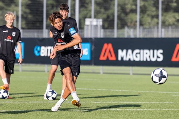 Final practice for SSV Ulm 1846 Soccer ahead of their first league game in Stuttgart, Soccer, Training, Ulm Training Field, August 6, 2026, Masaaki Takahara, SSV Ulm 1846 Soccer, 23 Final training session for SSV Ulm 1846 Soccer ahead of their first league match in Stuttgart, Soccer, Training, Ulm Training Field, August 26, 2006, Photo by Lucca Fundel, Ulm Training Field, Baden-Württemberg, Germany