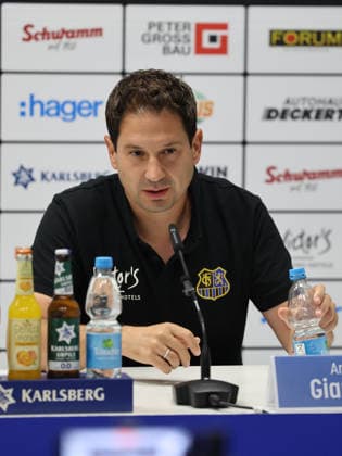 August 7, 2026, Soccer, Men s, 3rd Division, 2026–2027 season, Press conference ahead of Matchday 1, 1 FC Saarbrücken, Coach Argirios Giannikis, 1 FC Saarbrücken, Saarbrücken, Ludwigsparkstadion, Saarland, Germany, DEU Copyright: xSebastianxBachx