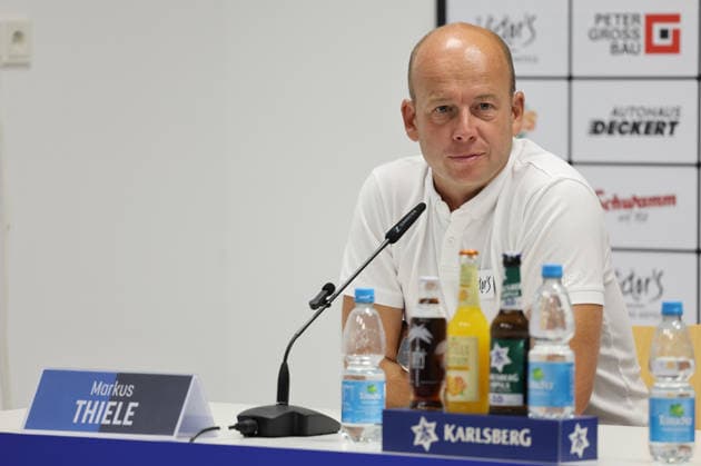 August 7, 2026, Soccer, Men s, 3rd Division, 2026–2027 Season, Press Conference Ahead of Matchday 1, 1 FC Saarbrücken, Sporting Director Markus Thiele, 1 FC Saarbrücken, Saarbrücken, Ludwigsparkstadion, Saarland, Germany, DEU Copyright: xSebastianxBachx