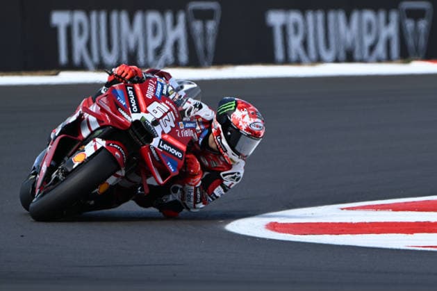 RECORD DATE NOT STATED 7th August 2026; Silverstone Circuit, Northamptonshire, England; 2026 MotoGP Grand Prix of Great Britain, Free Practice Day; Francesco Bagnaia of Ducati Lenovo Team during the MotoGP Free Practice 1 SimonxWest