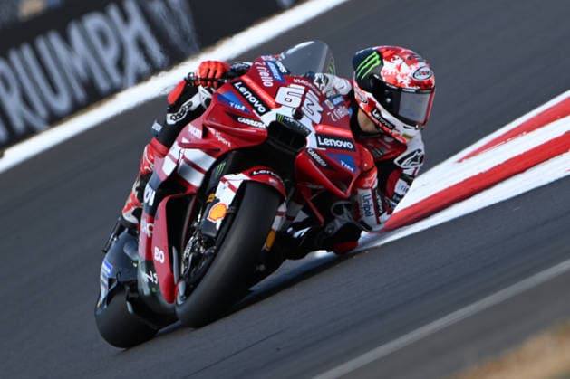 RECORD DATE NOT STATED 7th August 2026; Silverstone Circuit, Northamptonshire, England; 2026 MotoGP Grand Prix of Great Britain, Free Practice Day; Francesco Bagnaia of Ducati Lenovo Team during the MotoGP Free Practice 1 SimonxWest