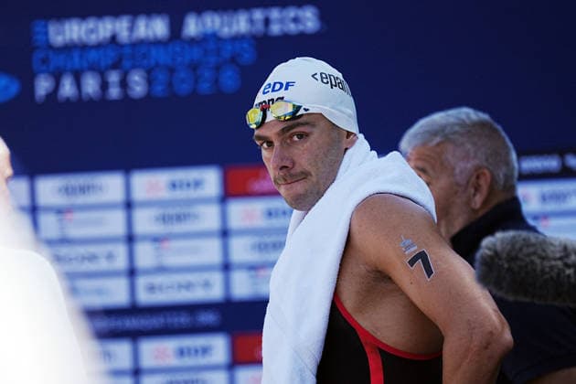 Men s 3km Knockout Sprint, Gregorio Paltrinieri from Italy at the European Aquatics Championships Paris 2026, Paris, August 07, 2026 .  Copyright: xGianxMattiaxD Alberto LaPressex