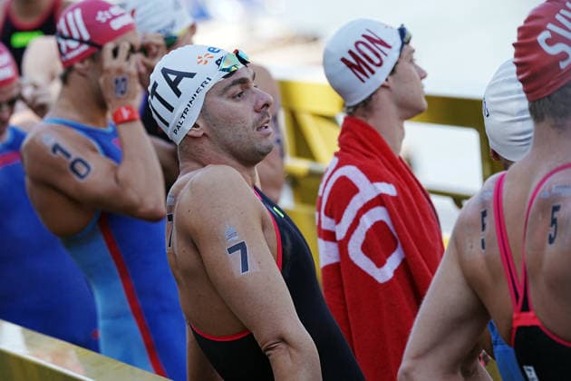Men s 3km Knockout Sprint, Gregorio Paltrinieri from Italy at the European Aquatics Championships Paris 2026, Paris, August 07, 2026 .  Copyright: xGianxMattiaxD Alberto LaPressex