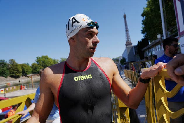 Men s 3km Knockout Sprint, Gregorio Paltrinieri from Italy at the European Aquatics Championships Paris 2026, Paris, August 07, 2026 .  Copyright: xGianxMattiaxD Alberto LaPressex