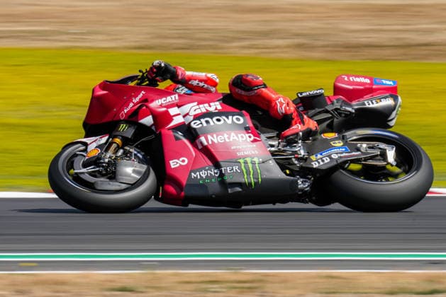 Marc Marquez (Spain) of the Ducati Lenovo Team ( 93) during Free Practice 1 at Round 12 of the 2026 Qatar Airways Grand Prix of Great Britain at Silverstone Circuit, Towcester, England on the 7 August 2026.  Copyright: xDavidxHornx PMI-7310-0033
