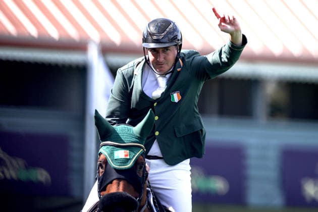 2026 Dublin Horse Show, Laya Arena, Dublin 7 8 2026 Jordan Coyle celebrates Jordan Coyle celebrates 7 8 2026  Copyright: xx DC73987 copy