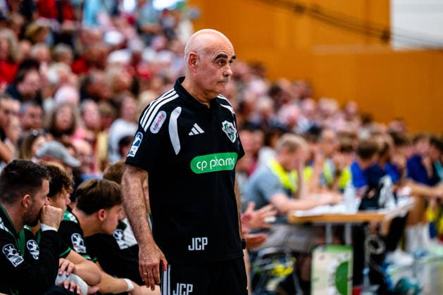 August 7, 2026, xdobgx, 2026 Heide Cup Handball Tournament, TSV Hannover Burgdorf vs. Mors Thy Handball, from left: Juan Carlos Pastor (TSV Hannover Burgdorf), Coach Profile, Portrait, Single Image