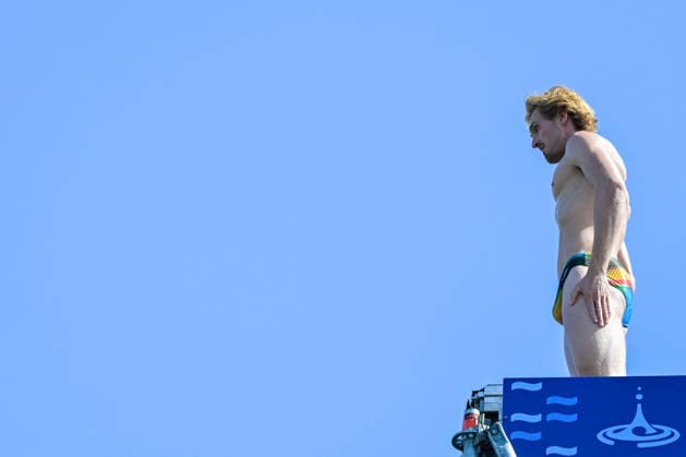 Lander Roels of Belgium competes in the High Diving Men s 20m Final during the European Aquatics Championships at the Olympic Aquatic Center in Paris (France), August 7, 2026. Giorgio Scala DBM - Deepbluemedia Insidefoto