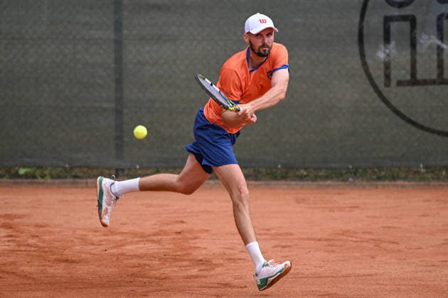 Oscar Otte GER 07 08 2026 ¢ Tennis ¢ Men s 1st Bundesliga, TC Bredeney vs. TK GW Mannheim, Tennis Club Bredeney, Essen, North Rhine-Westphalia, Germany Copyright: xpepphotox xHorstxMauelshagenx pep00321, pep_20260807_hm_394346