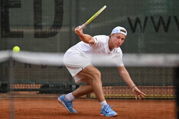 Max Schönhaus GER 07 08 2026 ¢ Tennis ¢ Men s 1st Bundesliga, TC Bredeney vs. TK GW Mannheim, Tennis Club Bredeney, Essen, North Rhine-Westphalia, Germany Copyright: xpepphotox xHorstxMauelshagenx pep00321, pep_20260807_hm_394523