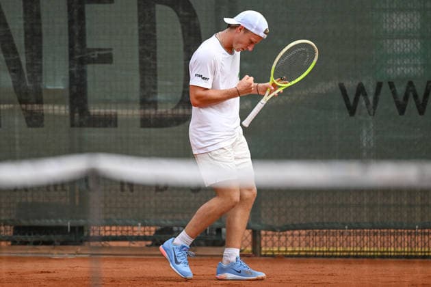 Max Schönhaus GER 07 08 2026 ¢ Tennis ¢ Men s 1st Bundesliga, TC Bredeney vs. TK GW Mannheim, Tennis Club Bredeney, Essen, North Rhine-Westphalia, Germany Copyright: xpepphotox xHorstxMauelshagenx pep00321, pep_20260807_hm_394528